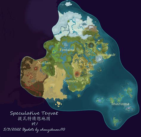 The Complete Speculative Map of Teyvat! : r/Genshin